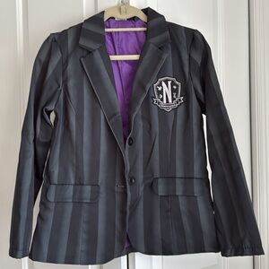 Wednesday Addams Nevermore Academy Blazer Jacket and Tie Adult Costume Cosplay